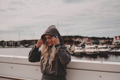 Koksgrå hoodie