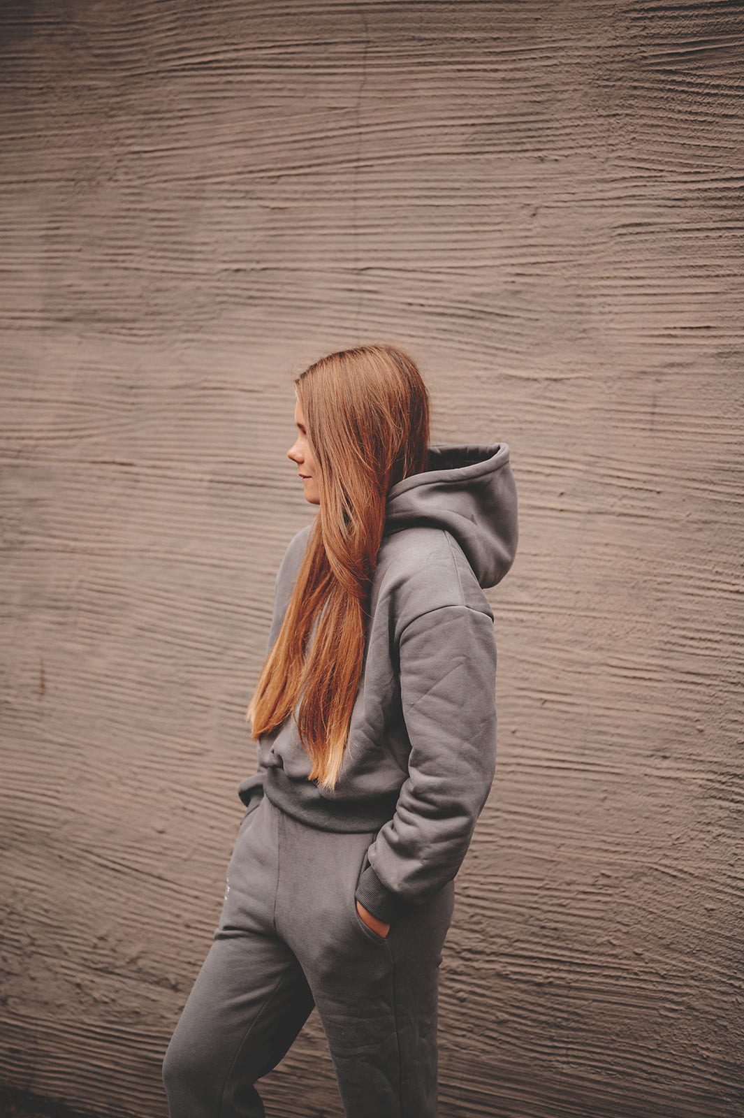 Koksgrå hoodie