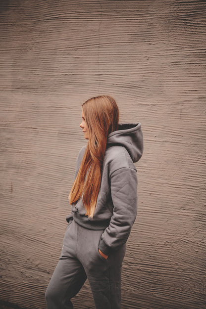 Koksgrå hoodie