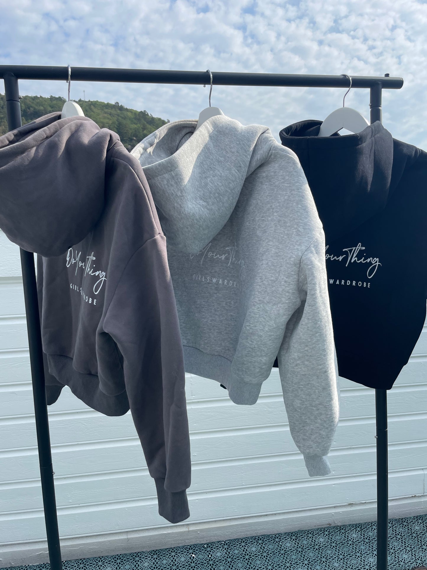 Koksgrå hoodie