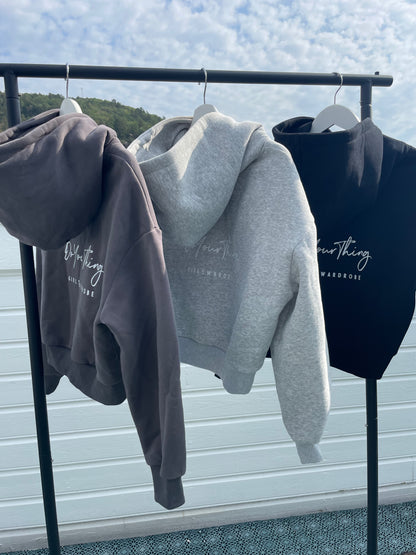Koksgrå hoodie