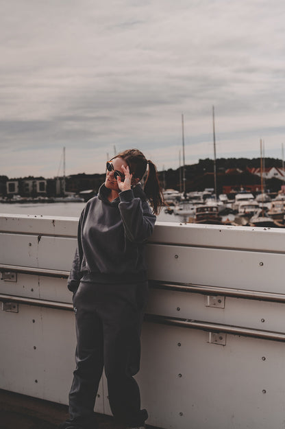 Koksgrå hoodie