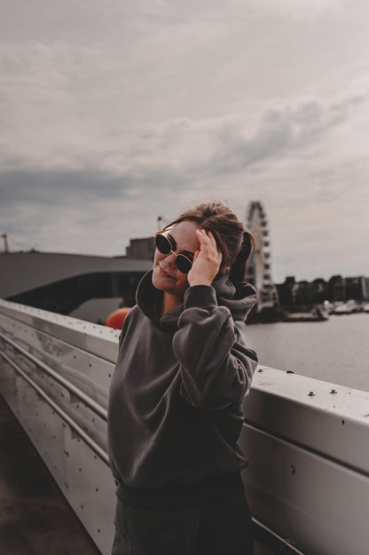 Koksgrå hoodie