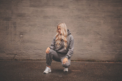 Koksgrå hoodie