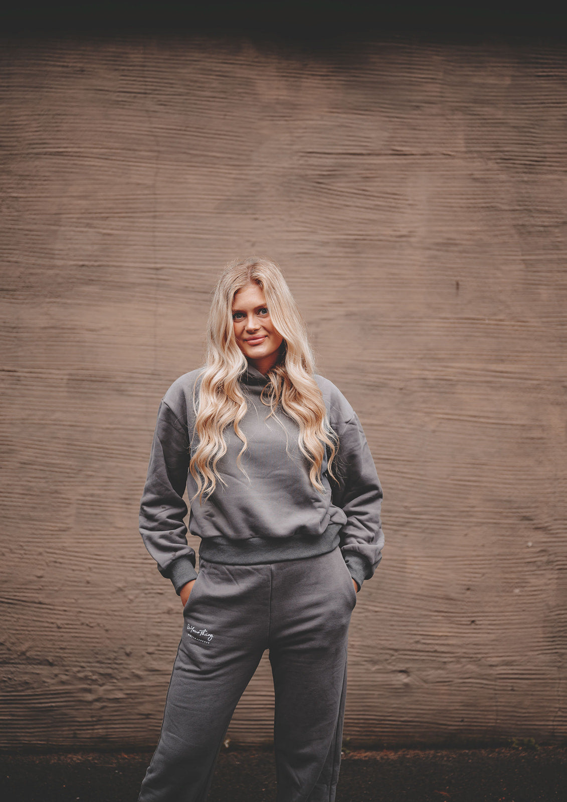 Koksgrå hoodie