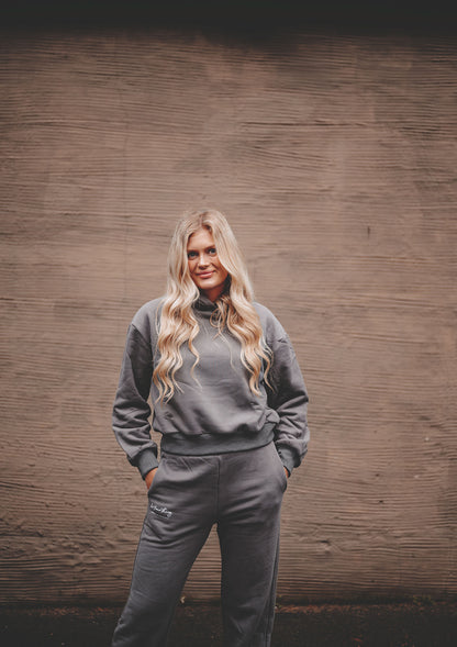 Koksgrå hoodie