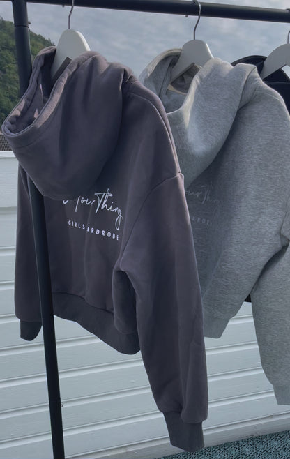 Koksgrå hoodie